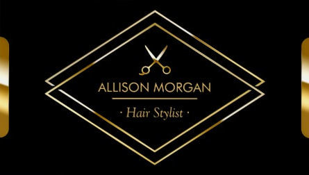Hair Stylist Scissors Luxury Black and Gold Professional Look Business Cards