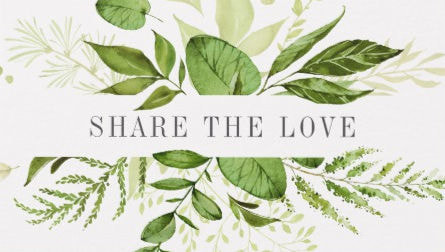 Elegant Greenery Share the Love Refer a Friend Referral Business Cards