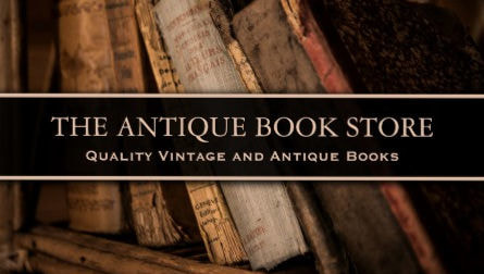 Elegant Antique Book Store Vintage Books On Shelf Photo Business Cards