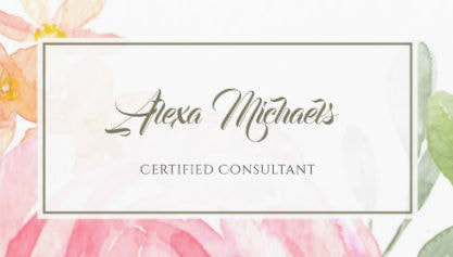 Romantic Cream Floral Elegant Website Boutique Business Cards