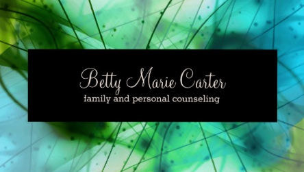 Abstract Blue Family and Personal Mental Health Professional Business Cards